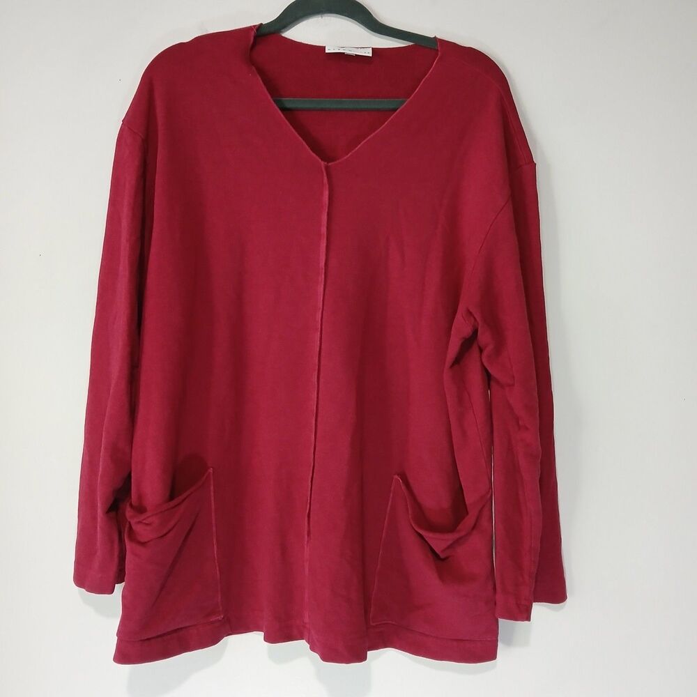 BRYN WALKER Knit Tunic Women’s Pullover Cozy Coastal Size M Bamboo/Cotton USA